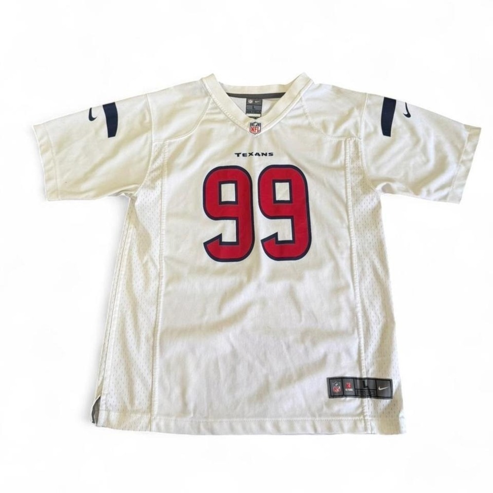 Nike Houston Texans J.J.‎ Watt white jersey Size YOUTH L
